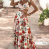 Floral Bohemian Off the Shoulder Dress
