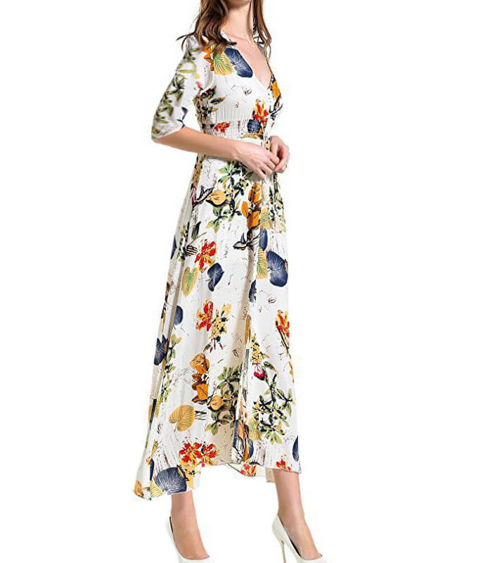Vintage Style Long Sleeve Bohemian Dress