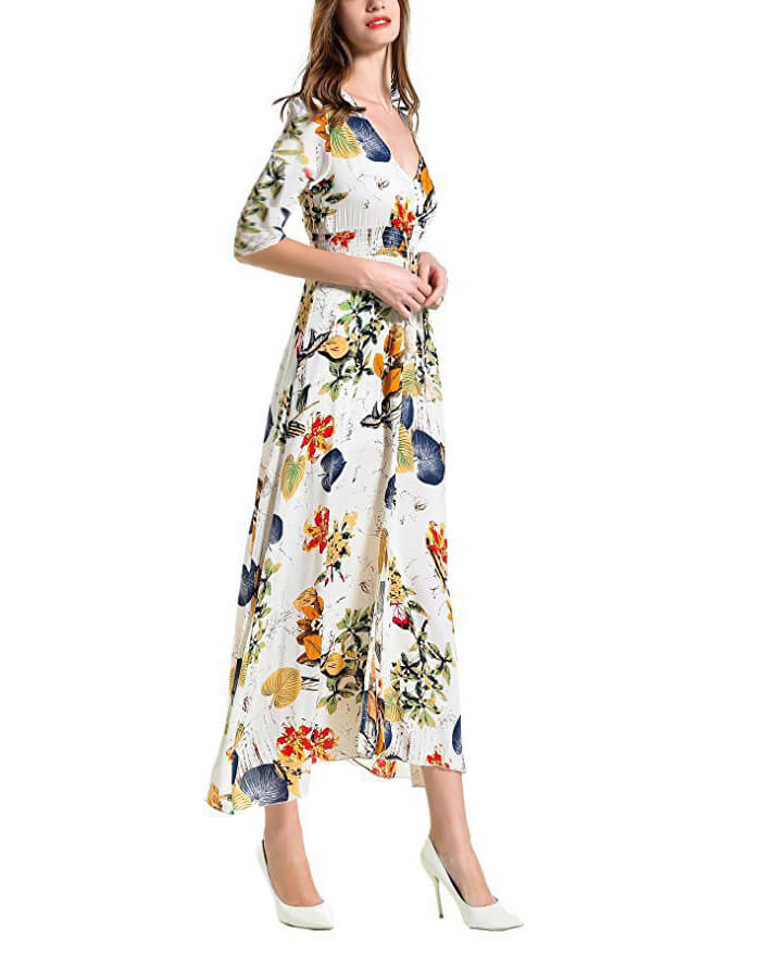Vintage Style Long Sleeve Bohemian Dress