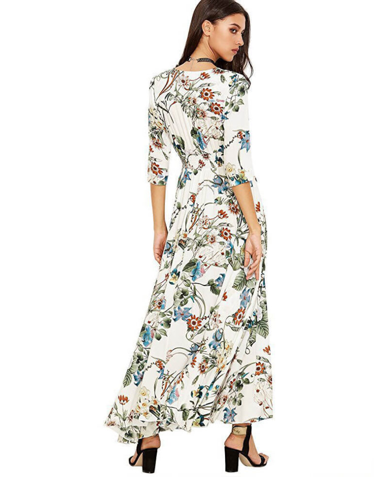 Vintage Style Long Sleeve Bohemian Dress