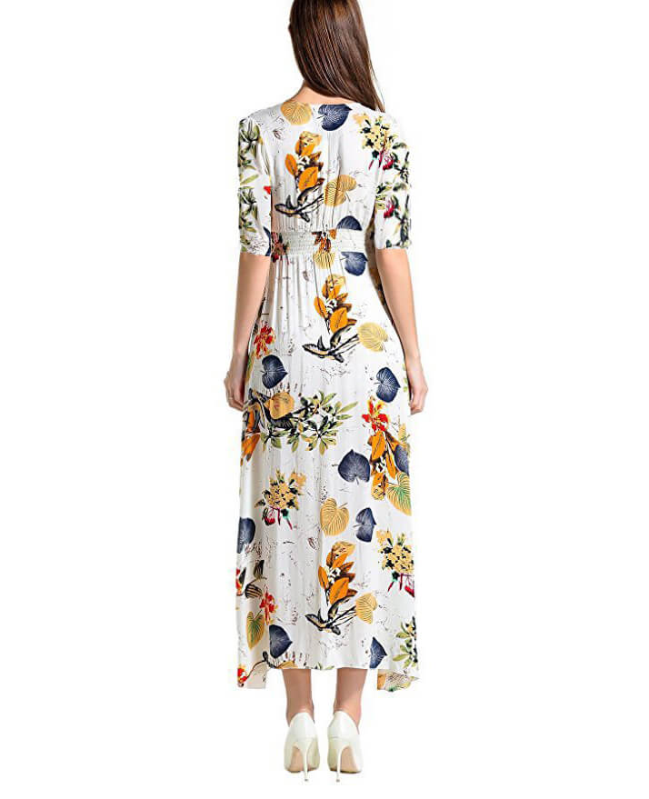 Vintage Style Long Sleeve Bohemian Dress