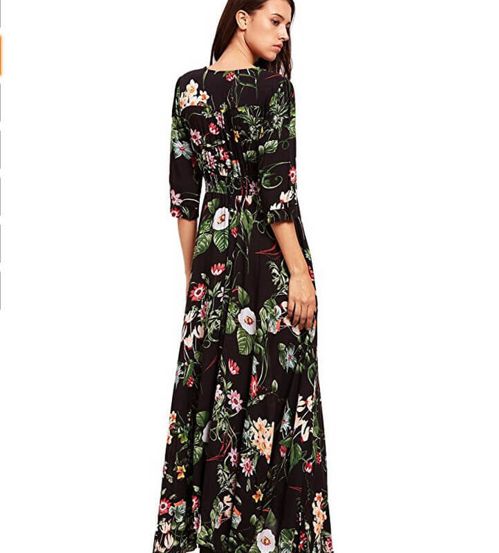 Vintage Style Long Sleeve Bohemian Dress