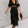 Black Lace Dresses Beach Maxi Dress