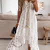 White Lace Dresses Beach Maxi Dress