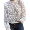Hollow Out White Lace Top