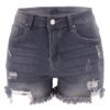 Casual Denim Shorts Frayed Raw Hem Ripped Jeans Shorts