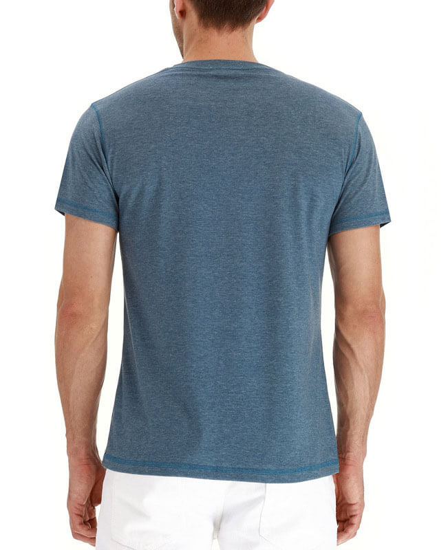 Men Henley T-shirt Cotton Summer T-shirt