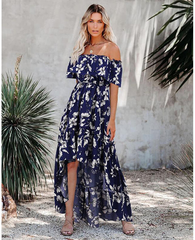 Women's off the shoulder floral dress sale