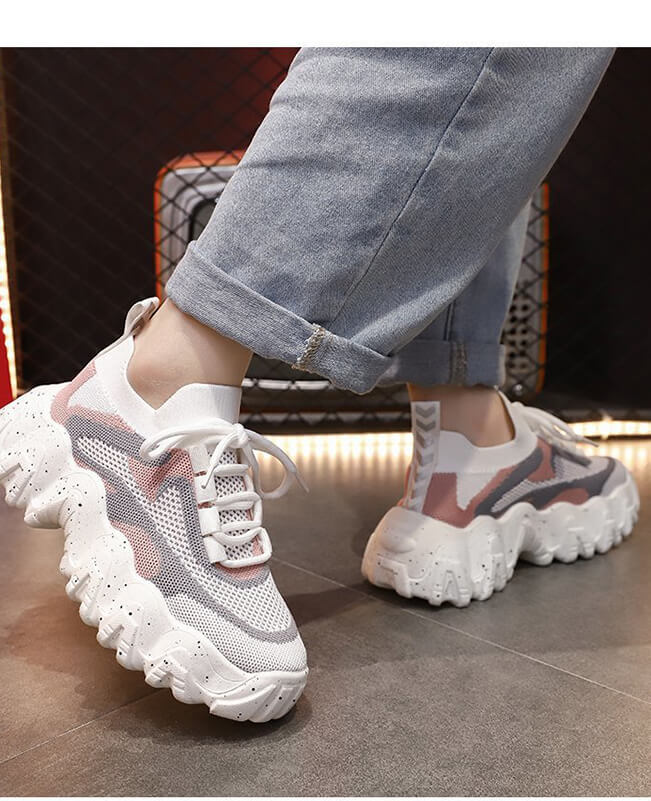 Women Breathable Platform Sneaker Sport Casual Running Shoes