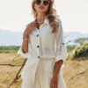Women's 2 Piece Casual Suit Blouses Set