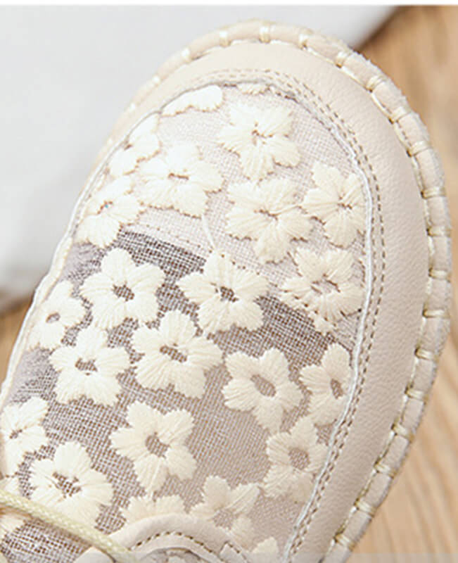 Womens Shoe Lace Breathable Flat