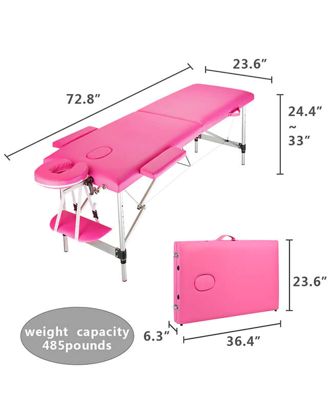 2 Sections Portable Massage Table SPA Bed