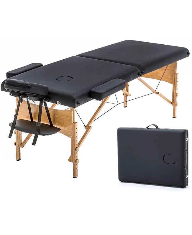 Portable Massage Table Spa Bed 2 Folding Massage Table with Carry Case