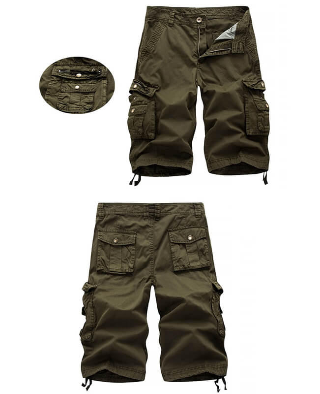 Multi Pocket Casual Camo Cargo Shorts Men Working Shorts
