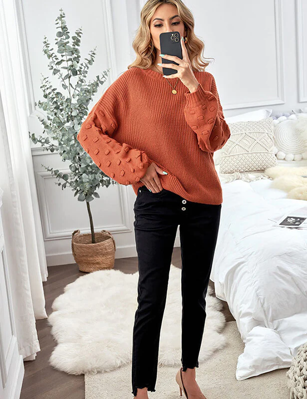 Women's Loose Oversized Knitted Pullover Sweater Tops