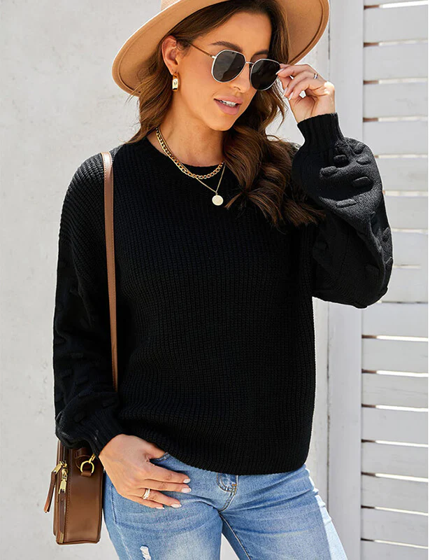 Women's Loose Oversized Knitted Pullover Sweater Tops