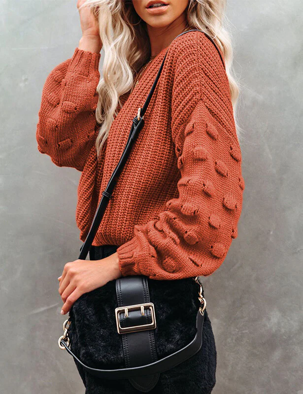 Women's Loose Oversized Knitted Pullover Sweater Tops