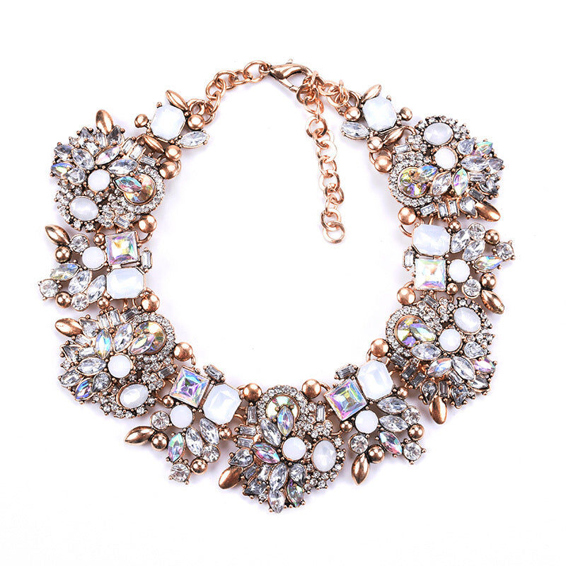 Simulated Pearl Vintage Necklace Collar Choker Jewelry