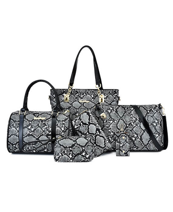 6-piece printed handbags E4