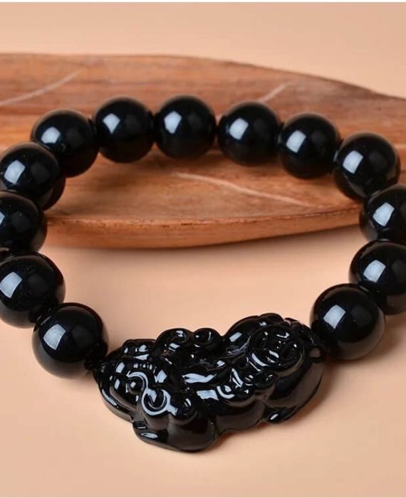 Black Obsidian Bracelet Black Pixiu Wholesale 6 1