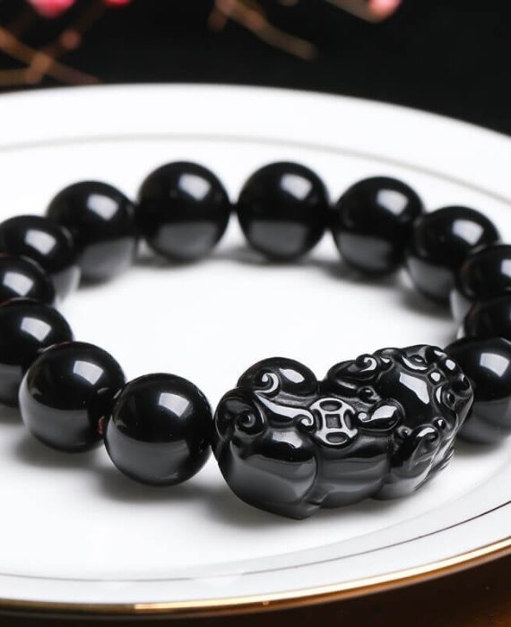 Black Obsidian Bracelet Black Pixiu Wholesale 7 1