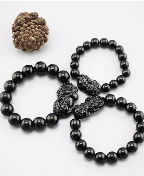 Black Obsidian Bracelet Black Pixiu Wholesale 9 1