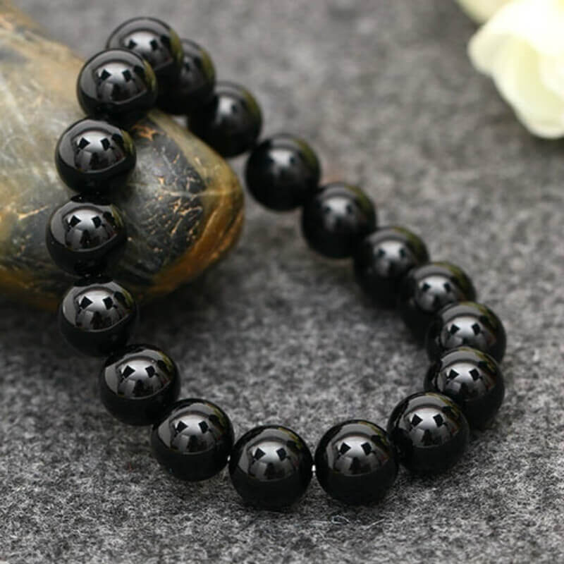 Black Obsidian Bracelet Crystal Beads Wholesale