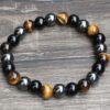 Black Obsidian Tiger Eye Stone Bracelet Wholesale 1 1