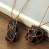 Black Tourmaline Raw Stone Necklace 4 1