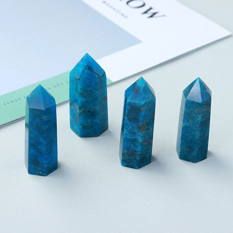 Blue Apatite Gemstones Tower Wholesale