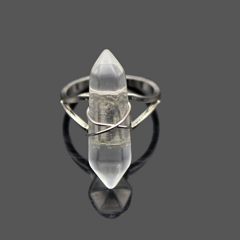 Crystal Ring Hexagonal Stone