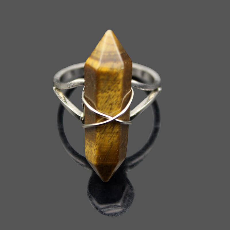Crystal Ring Hexagonal Stone