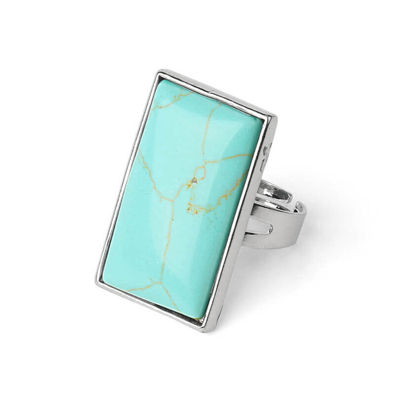 Crystal Rings Rectangle Stone