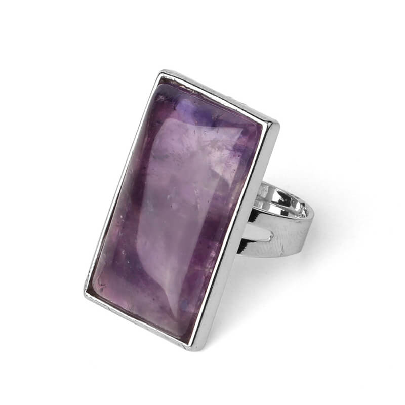Crystal Rings Rectangle Stone