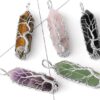 Double Point Tower Crystal Necklaces 2 1