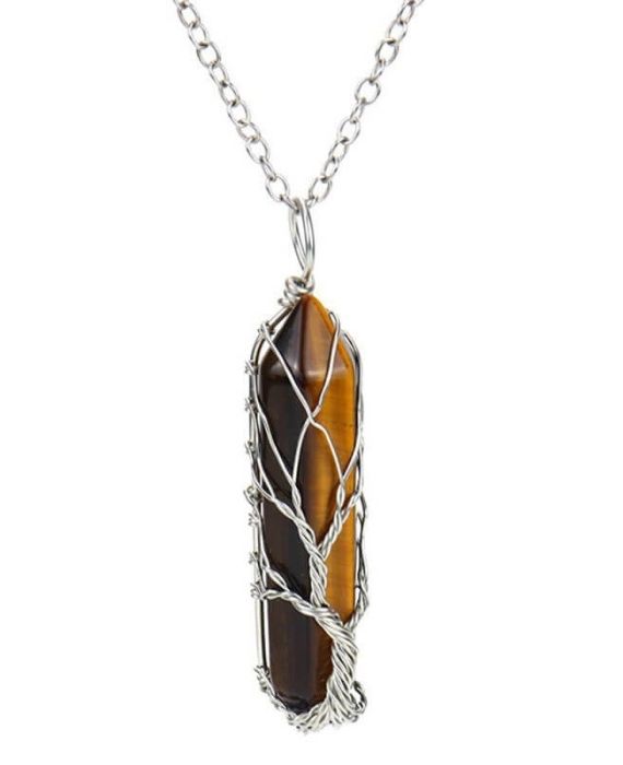 Double Point Tower Crystal Necklaces (8)