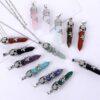 Flower Wrapped Crystal Necklaces Bulk 3