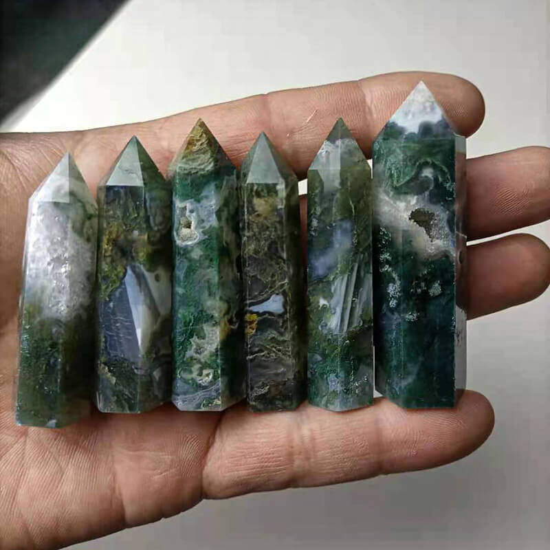 moss agate tower point