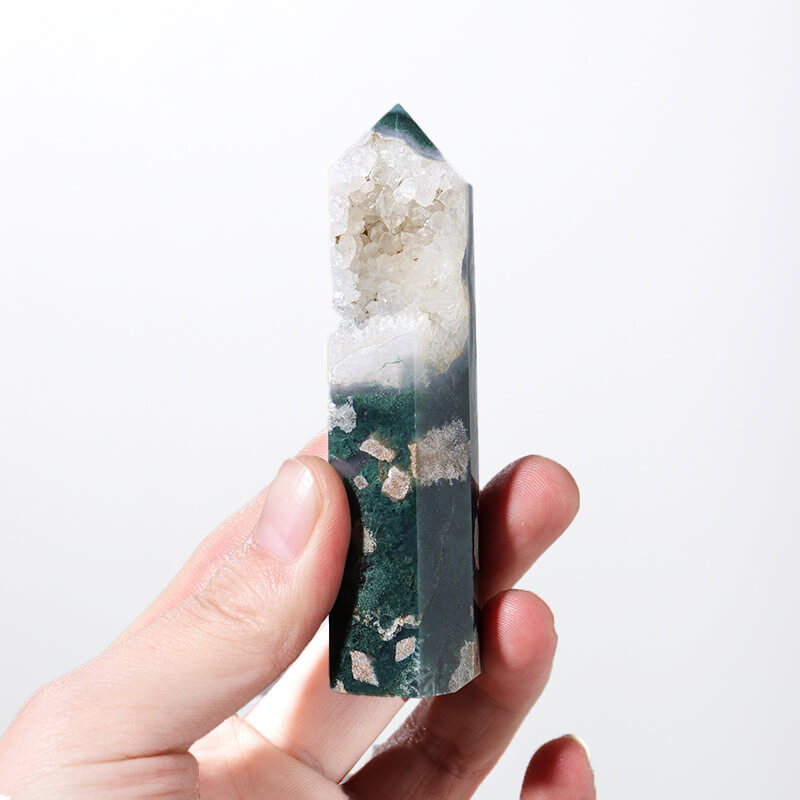 moss agate tower point