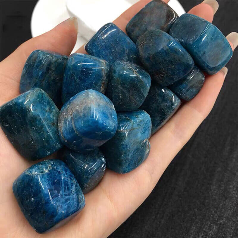 Natural Blue Apatite Square Energy Stone 2