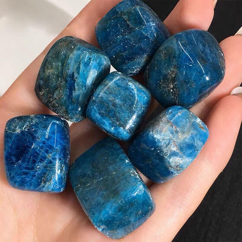 Natural Blue Apatite Square Energy Stone 3