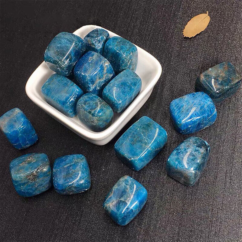 Natural Blue Apatite Square Energy Stone 4