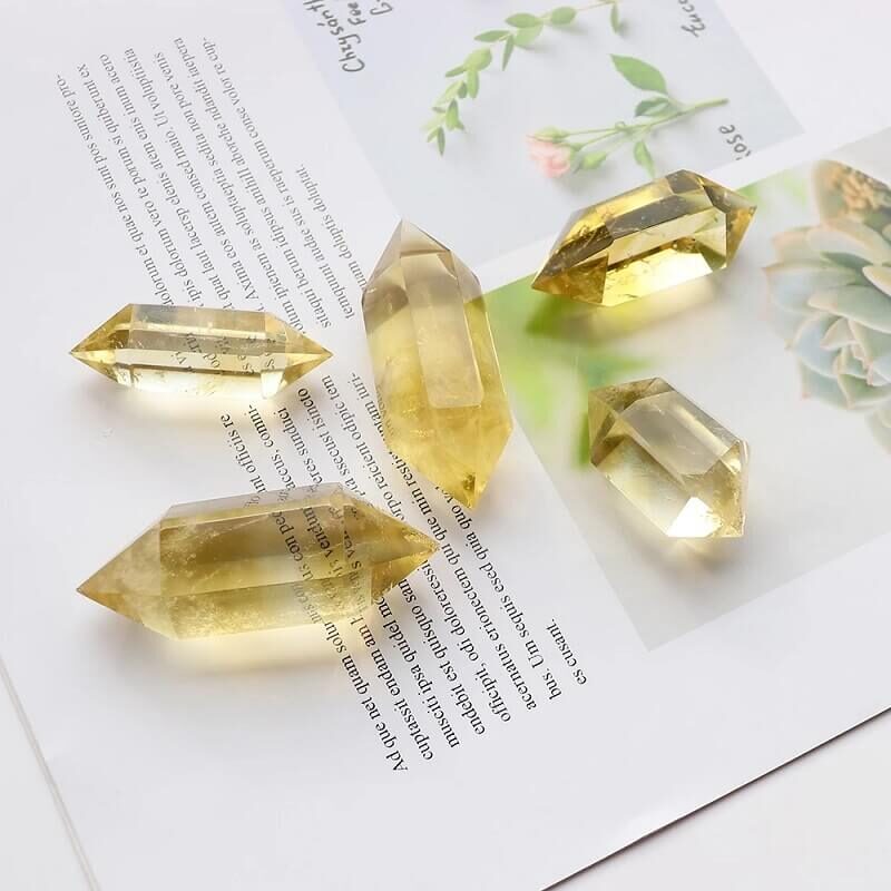 Natural Citrine Double Point Tower Crystal 1