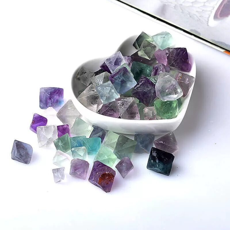 Octahedral Fluorite Rainbow Crystal Stone 2