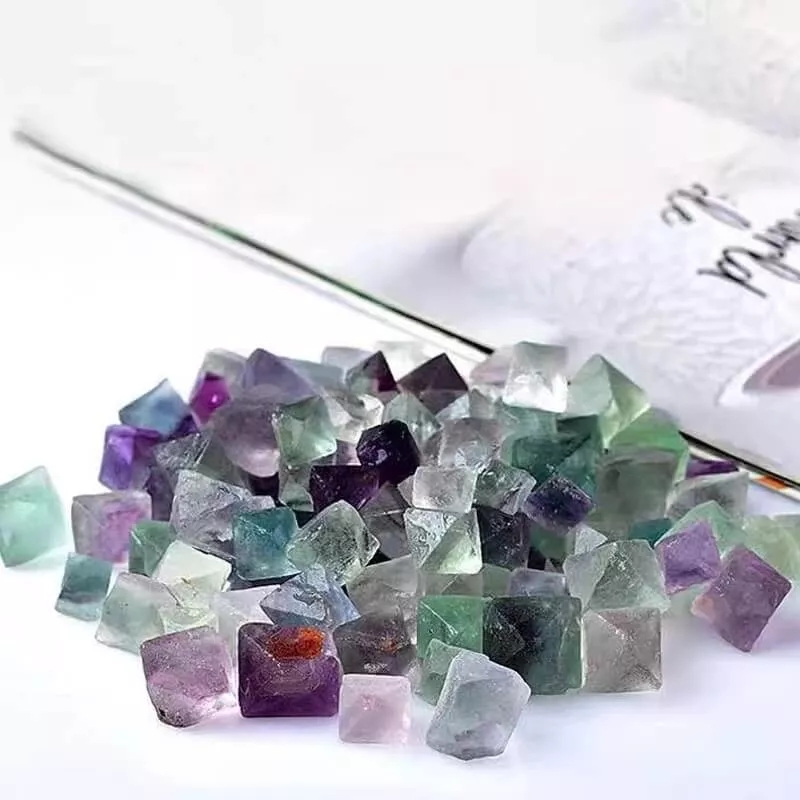 Octahedral Fluorite Rainbow Crystal Stone (3)