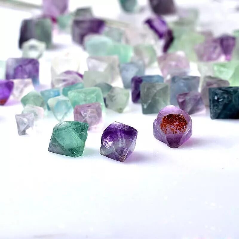 Octahedral Fluorite Rainbow Crystal Stone 5