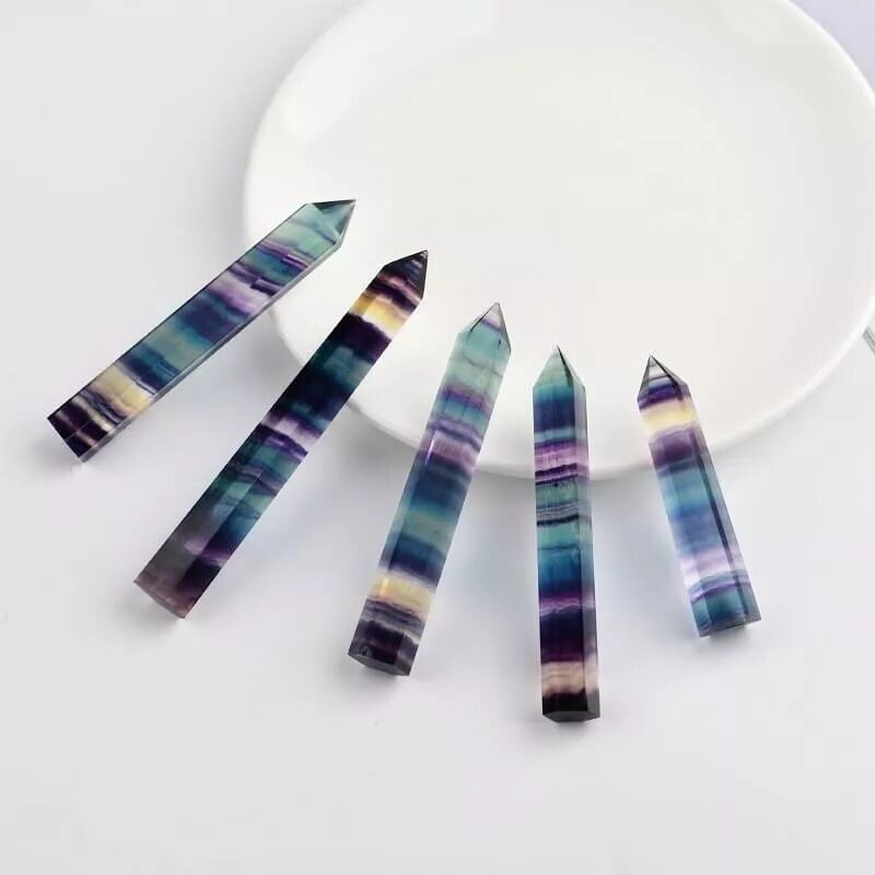 Rainbow Fluorite Crystal Point Tower