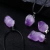 Raw Amethyst Crystal Necklace 3 1