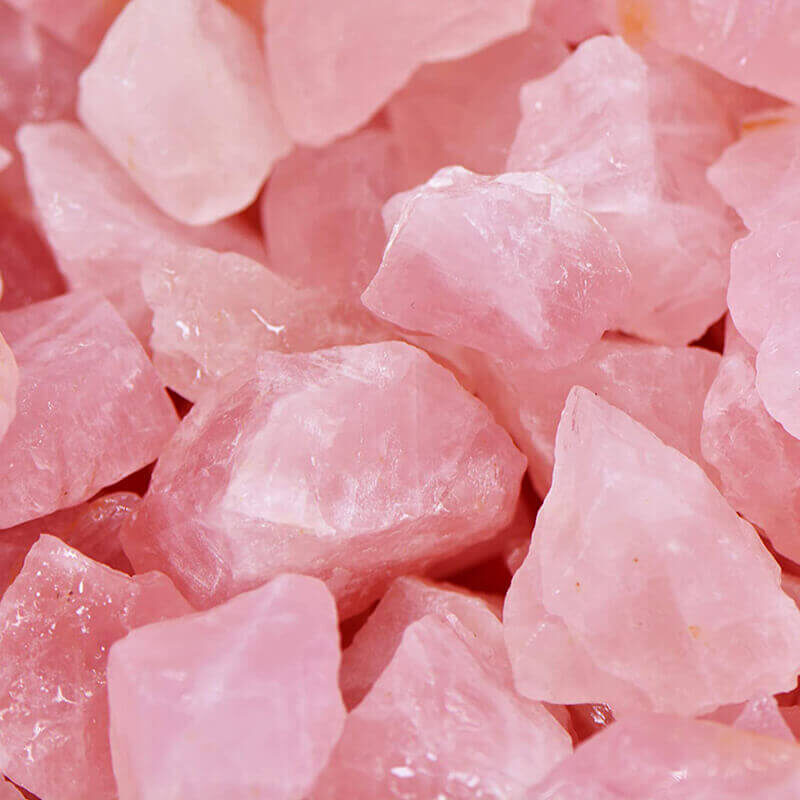 raw rose quartz crystal stone