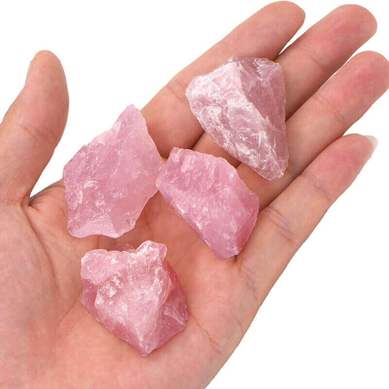 raw rose quartz crystal stone